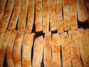 Tyčinky z tvarohového těsta - slané