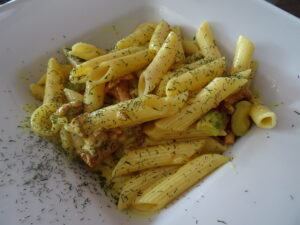 Penne s houbami ve smetanové omáčce